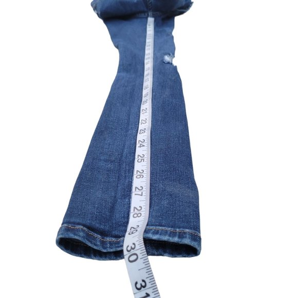 Legen London Womans Distressed Whisking Skinny Denim Jeans Hight Waist 30x30 - Picture 7 of 9